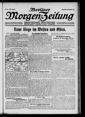 Berliner Morgen-Zeitung vom 12.09.1914