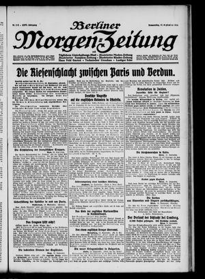 Berliner Morgen-Zeitung vom 17.09.1914