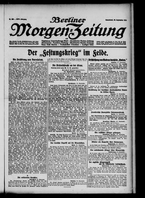 Berliner Morgen-Zeitung vom 26.09.1914