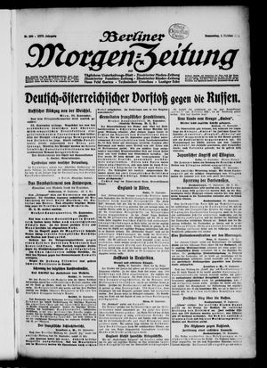 Berliner Morgen-Zeitung vom 01.10.1914