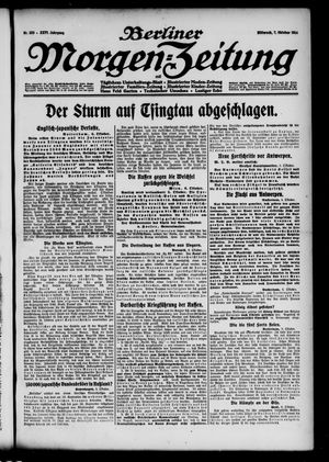 Berliner Morgen-Zeitung vom 07.10.1914