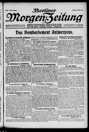 Berliner Morgen-Zeitung vom 09.10.1914