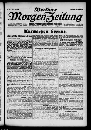Berliner Morgen-Zeitung vom 10.10.1914