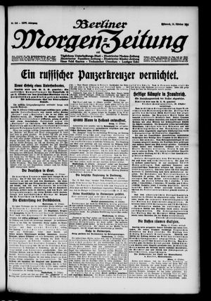 Berliner Morgen-Zeitung vom 14.10.1914