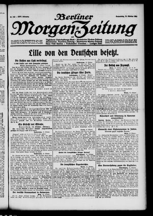 Berliner Morgen-Zeitung vom 15.10.1914