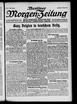 Berliner Morgen-Zeitung vom 17.10.1914