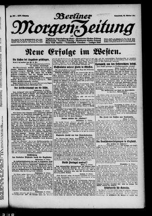 Berliner Morgen-Zeitung vom 24.10.1914