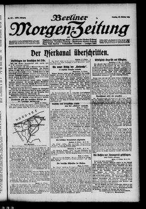 Berliner Morgen-Zeitung vom 25.10.1914