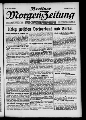 Berliner Morgen-Zeitung vom 03.11.1914