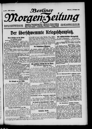 Berliner Morgen-Zeitung vom 04.11.1914