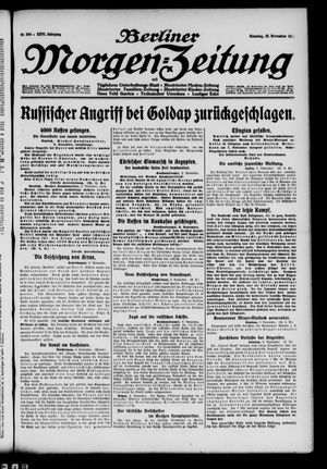 Berliner Morgen-Zeitung vom 10.11.1914