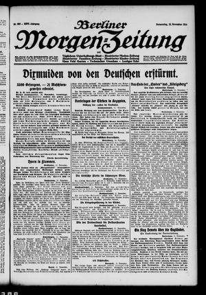 Berliner Morgen-Zeitung vom 12.11.1914