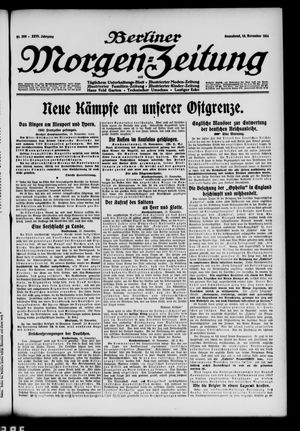 Berliner Morgen-Zeitung vom 14.11.1914