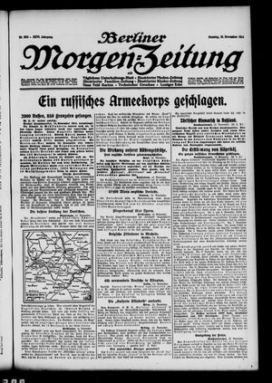 Berliner Morgen-Zeitung vom 15.11.1914