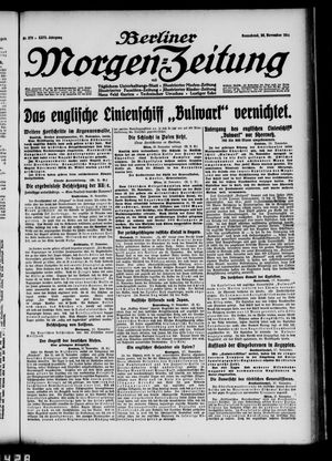 Berliner Morgen-Zeitung vom 28.11.1914