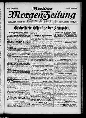 Berliner Morgen-Zeitung vom 13.12.1914