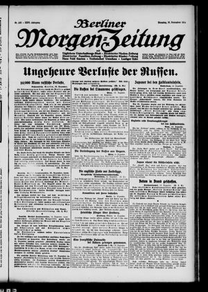 Berliner Morgen-Zeitung vom 15.12.1914