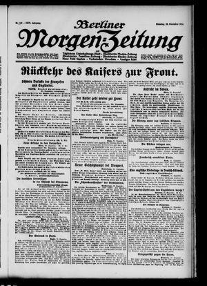 Berliner Morgen-Zeitung vom 22.12.1914