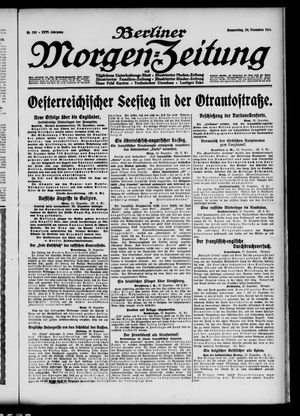 Berliner Morgen-Zeitung vom 24.12.1914