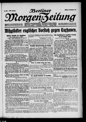 Berliner Morgen-Zeitung vom 27.12.1914