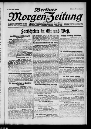 Berliner Morgen-Zeitung vom 30.12.1914