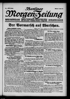 Berliner Morgenzeitung vom 06.01.1915
