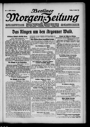 Berliner Morgenzeitung vom 08.01.1915