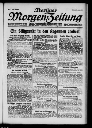 Berliner Morgenzeitung vom 13.01.1915