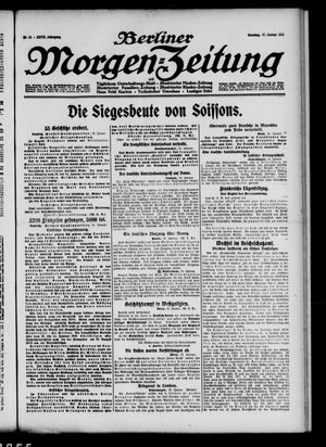 Berliner Morgenzeitung vom 17.01.1915