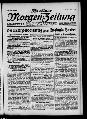 Berliner Morgen-Zeitung vom 23.01.1915