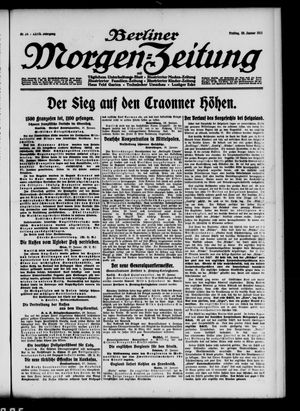 Berliner Morgenzeitung vom 29.01.1915