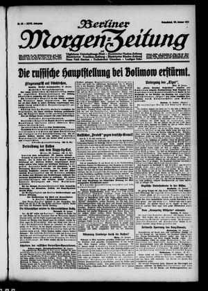 Berliner Morgen-Zeitung vom 30.01.1915