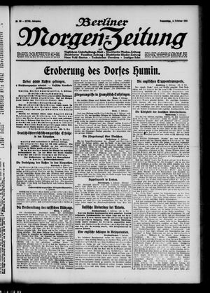 Berliner Morgenzeitung vom 04.02.1915