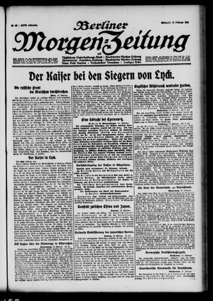 Berliner Morgenzeitung vom 17.02.1915