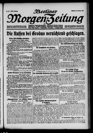 Berliner Morgen-Zeitung vom 24.02.1915