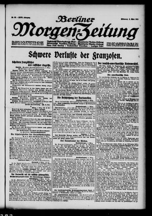 Berliner Morgenzeitung vom 03.03.1915