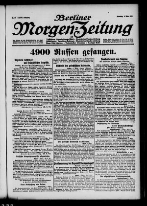Berliner Morgenzeitung vom 09.03.1915