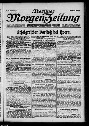 Berliner Morgenzeitung vom 16.03.1915