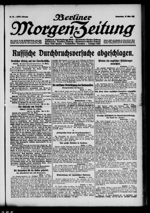 Berliner Morgenzeitung vom 18.03.1915
