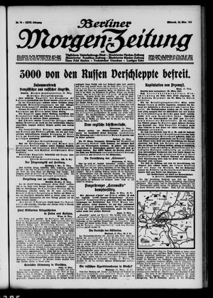 Berliner Morgenzeitung vom 24.03.1915