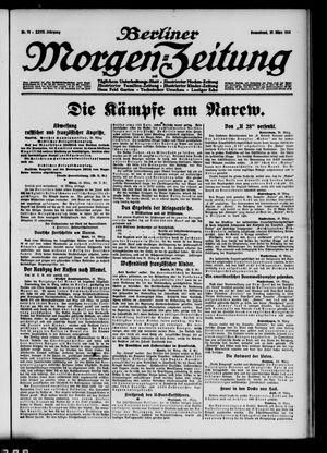 Berliner Morgenzeitung vom 27.03.1915
