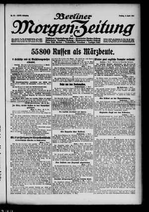 Berliner Morgenzeitung vom 02.04.1915