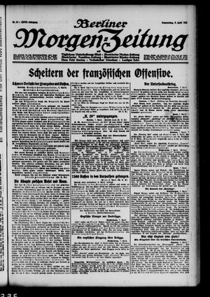 Berliner Morgenzeitung vom 08.04.1915