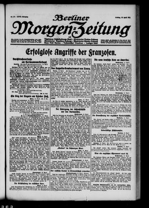 Berliner Morgen-Zeitung vom 16.04.1915