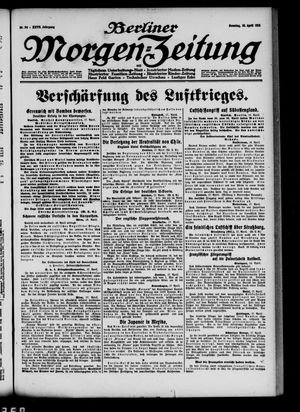 Berliner Morgen-Zeitung vom 18.04.1915