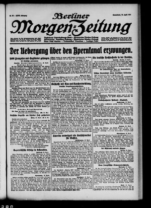 Berliner Morgen-Zeitung vom 24.04.1915