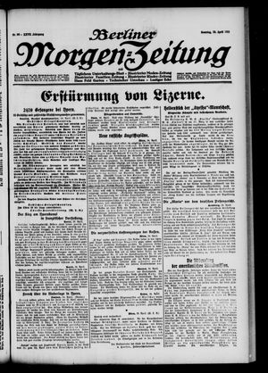 Berliner Morgen-Zeitung vom 25.04.1915