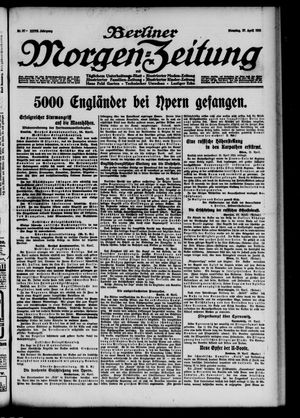 Berliner Morgen-Zeitung vom 27.04.1915