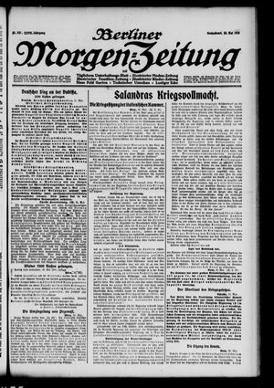 Berliner Morgen-Zeitung vom 22.05.1915