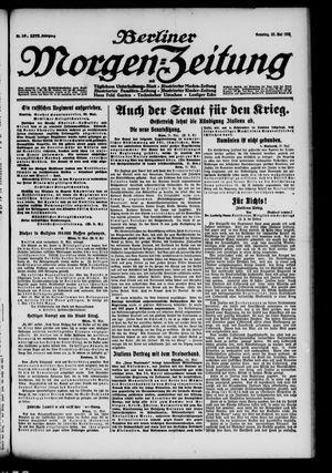 Berliner Morgen-Zeitung vom 23.05.1915